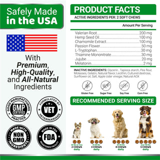 Hemp Calming Chews for Dogs- Chicken Flavor