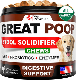 Great Poop Probiotics / Stool Softener High Fiber for Dogs
