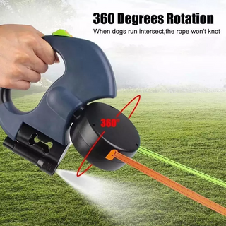 Dual Pet Leash Retractable Reflective