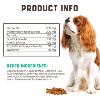 Natural Dog Allergy Chews with Omega Probiotics Apple Cider Vinegar