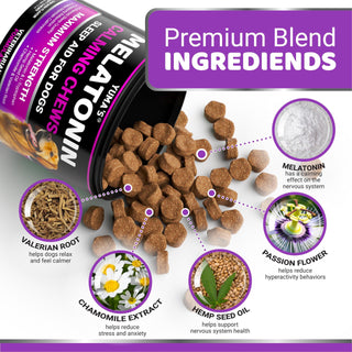 Melatonin Calming Chews for Dogs / Stress and Anxiety Relief