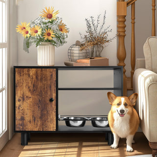 Large Pet Feeder Station Dog Food Storage Cabinet
