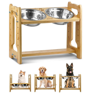 Jovrun FlexiHeight Dog and Cat Bowls