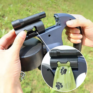 Dual Pet Leash Retractable Reflective