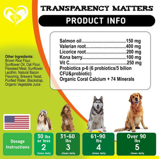 Dog Anti Itch Allergy Relief Chews Dry Itchy Skin Hot Spot Treatment with Omega3